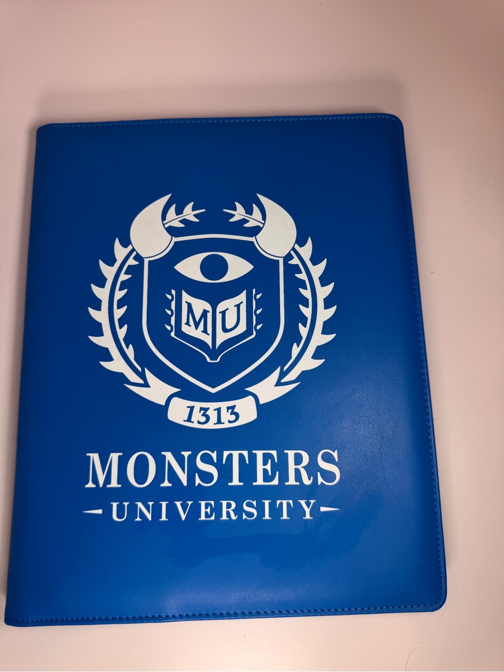 NEW Disney Monsters University Notepad Portfolio Folder Blue with original pen
